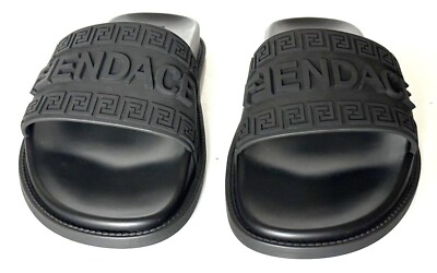 VERSACE x FENDI FENDACE Men Auth Ltd Ed Slip-On Pool Slide Blk EU
