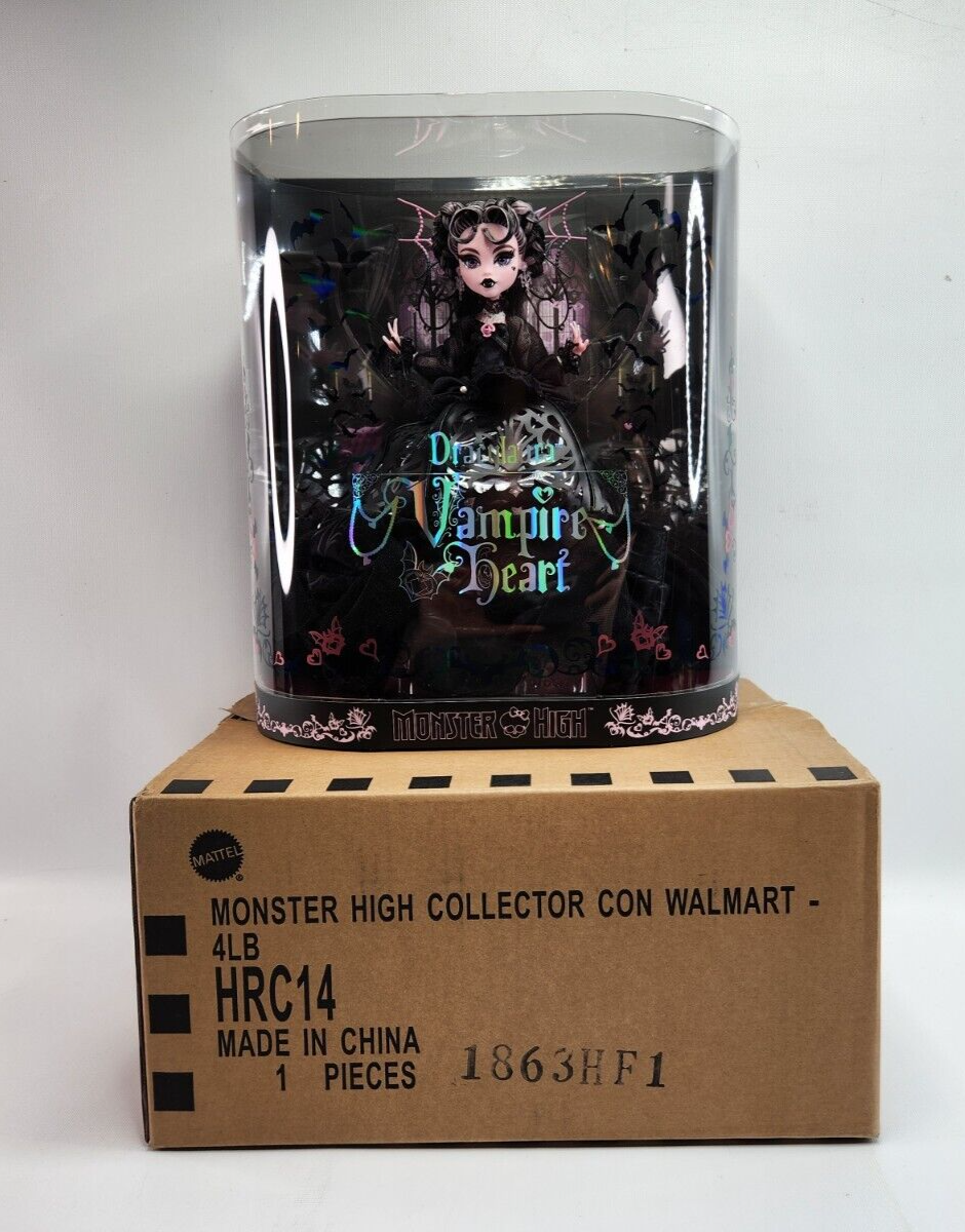 Draculaura Vampire Heart Doll HRC14 Collectible Monster High - New