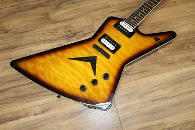 Dean Guitars 6 String ZX Quilt Maple Electric Guitar, Trans