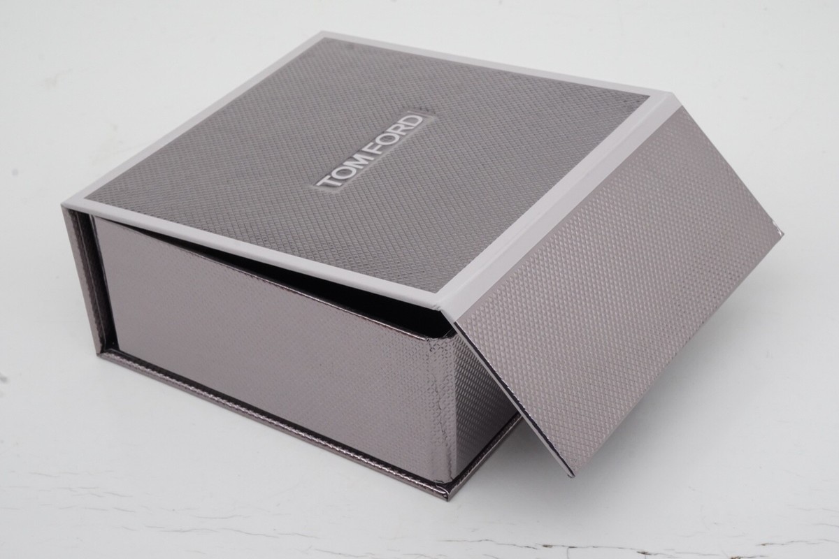 New TOM FORD Silver Extra Small Holiday Animation Gift Box 4.75