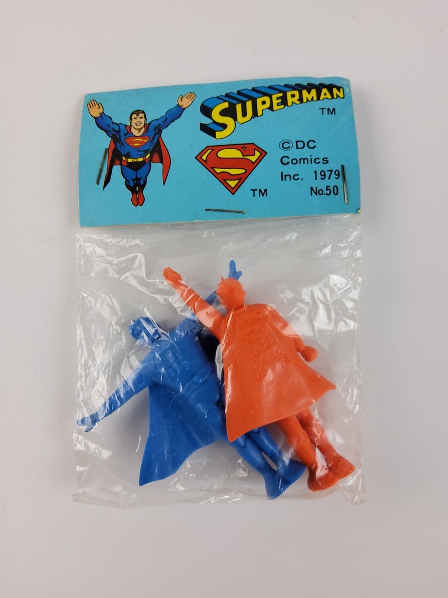 Superman Rubber Figure Vintage 1979 DC Comics Keshi Gomu Japan NOS