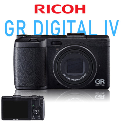 RICOH GR DIGITAL IV 10.4 MP 4x zoom Black Camera W/ 28mm