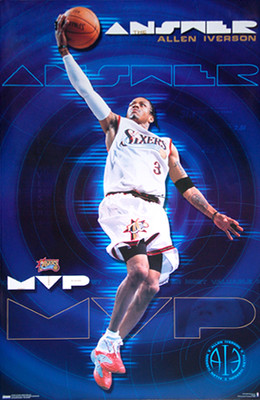 Allen Iverson THE ANSWER 2001 NBA MVP Philadelphia 76ers Costacos