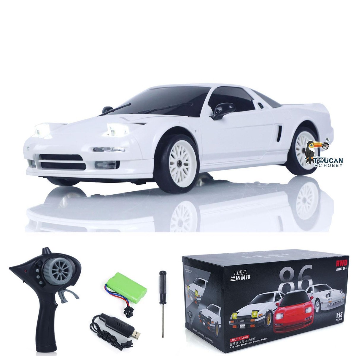 LDRC 1:18 2.4G RC Drift Car Model LDA02 RTR 4*2 Racing Vehicles