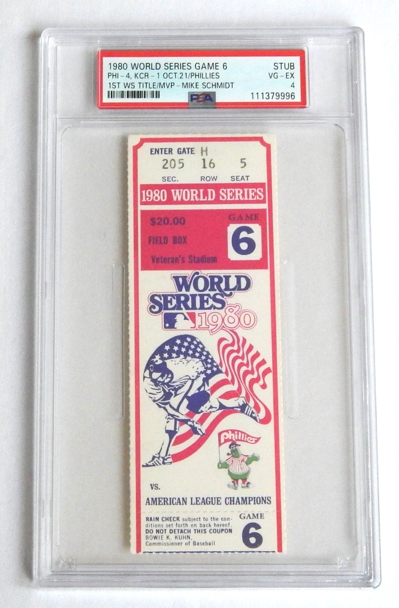 Philadelphia Phillies Baseball 1980 Vintage Sports Ticket Stubs