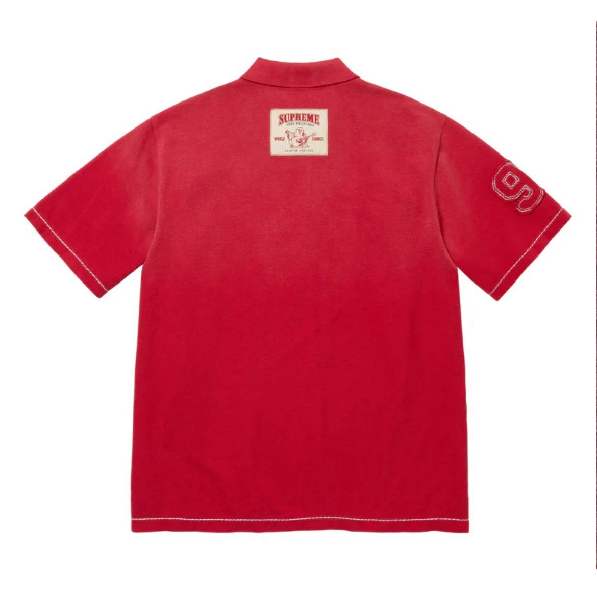 Supreme True Religion Appliqué Polo Shirt Red FW25 - Size XL | eBay