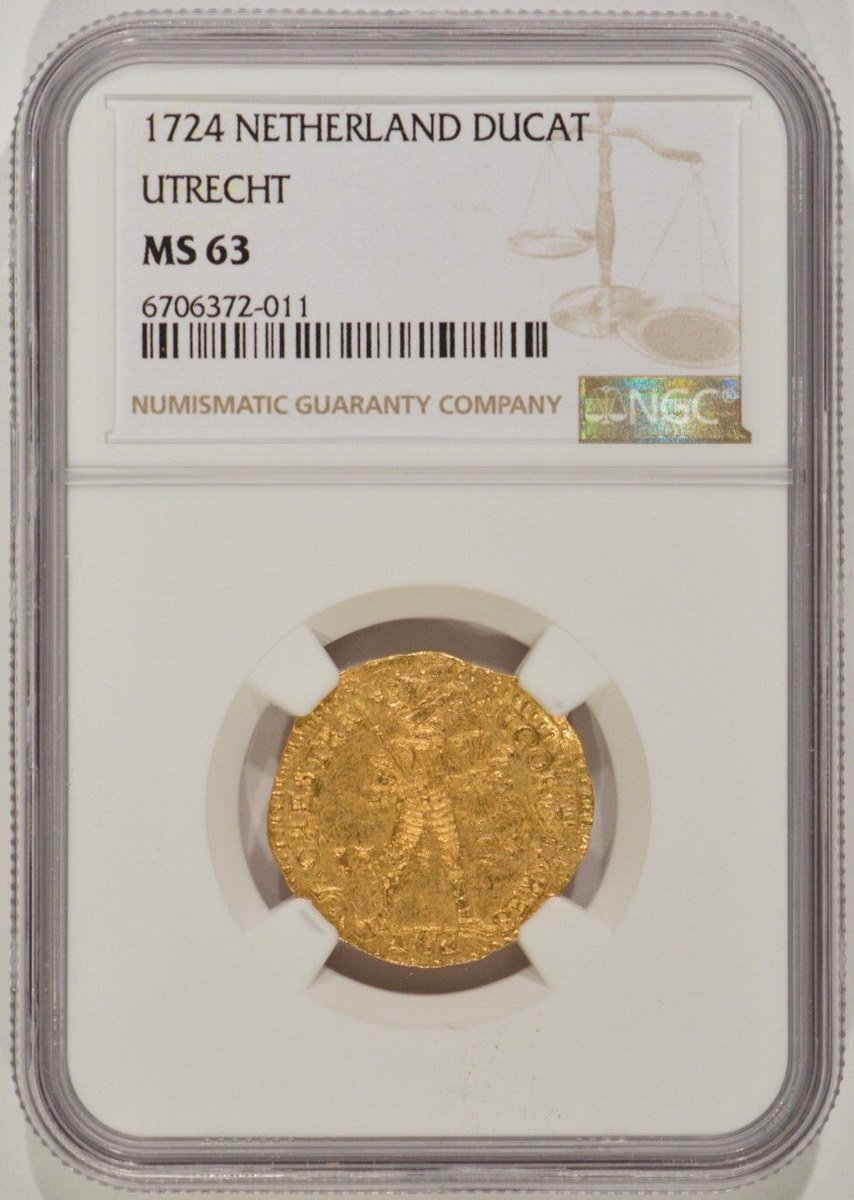 1724 Netherlands Gold 1 Ducat NGC MS63 Utrecht 6706372-011 | eBay