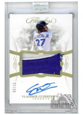 Vladimir Guerrero Jr 2019 Panini Flawless Rookie Patch Auto Card