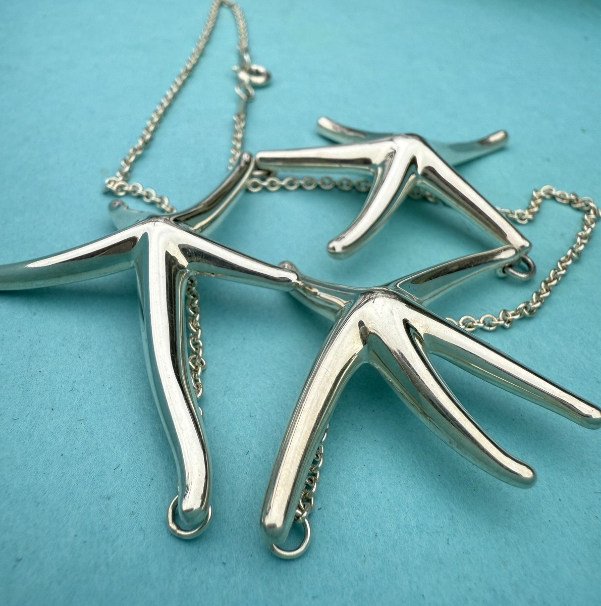 Tiffany & Co Sterling Silver Elsa Peretti Three 3 Starfish