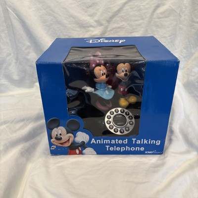 Vintage Disney Mickey & Minnie Animated Talking Telephone {New in
