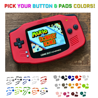 Nintendo Game Boy Advance GBA Red System 101 Bright Backlit IPS V5