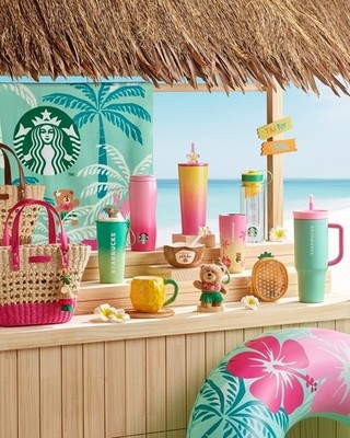 STARBUCKS Korea 2025 Aloha Owala Travel Cold Cup Handle Tumbler