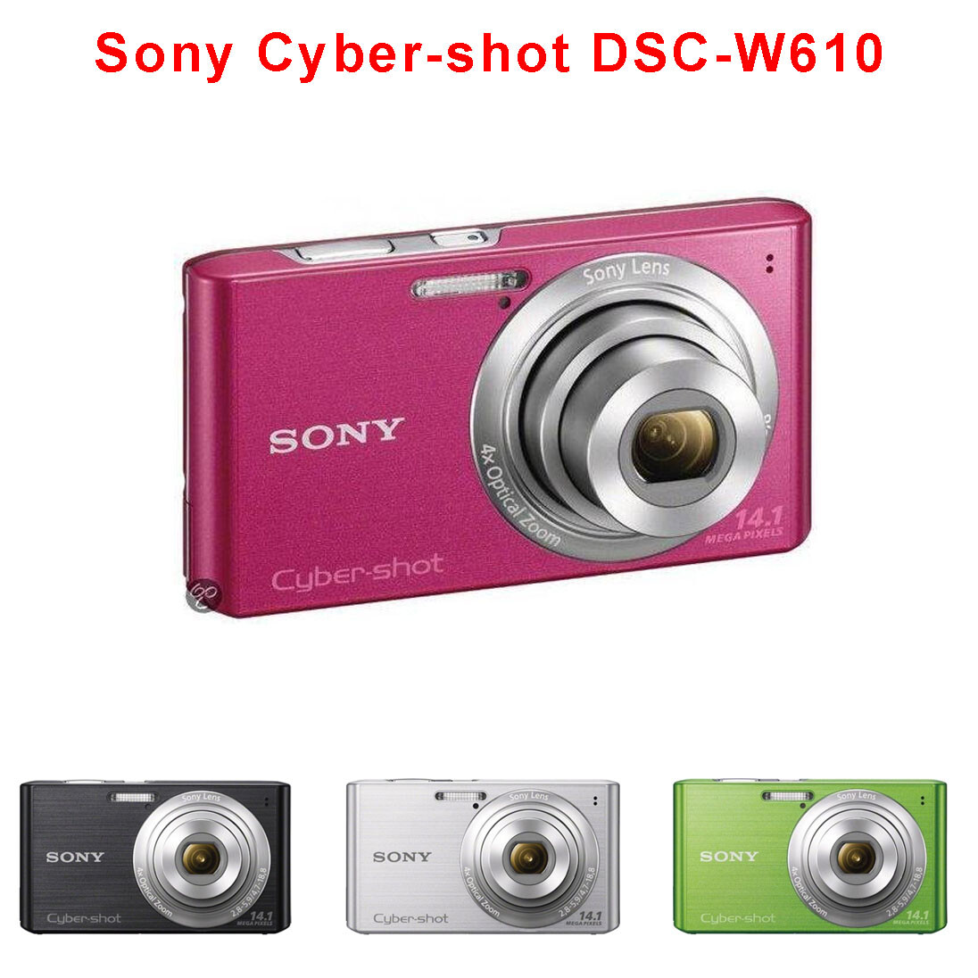 Sony Cyber-shot DSC-W610 14.1MP Digital Camera | 4x Optical Zoom