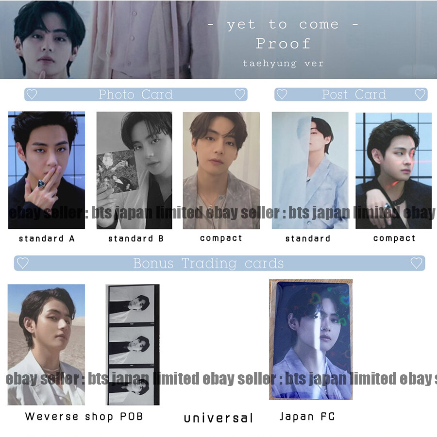 BTS Taehyung V PROOF Official Photocard Standard Compact Fan club