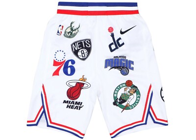 Supreme Nike NBA Authentic Teams Shorts White 38 Medium/Large