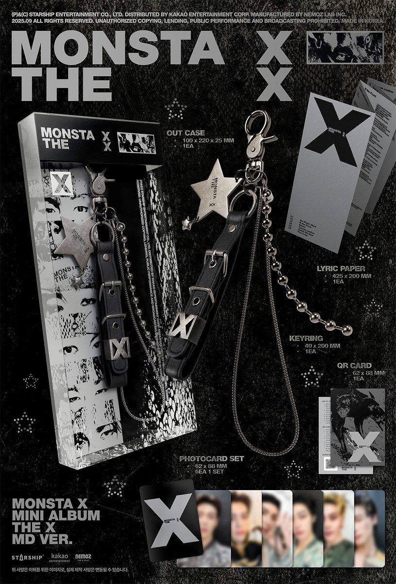 MONSTA X [THE X] 13th Mini Album MD Ver/QR Card+Key Ring+Lyric+6