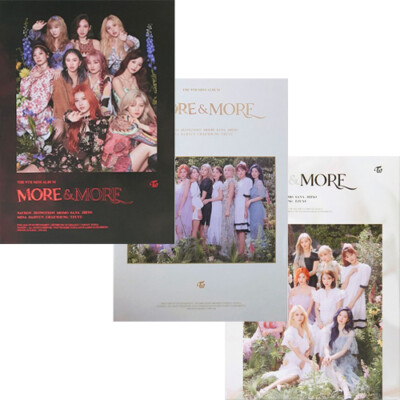 TWICE MORE & MORE Mini Album 3Ver SET+3 Photo Book+15 Card+