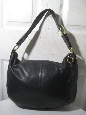 Vintage Y2K COACH F11838 Black Soft Leather Hobo Shoulder Bag. | eBay