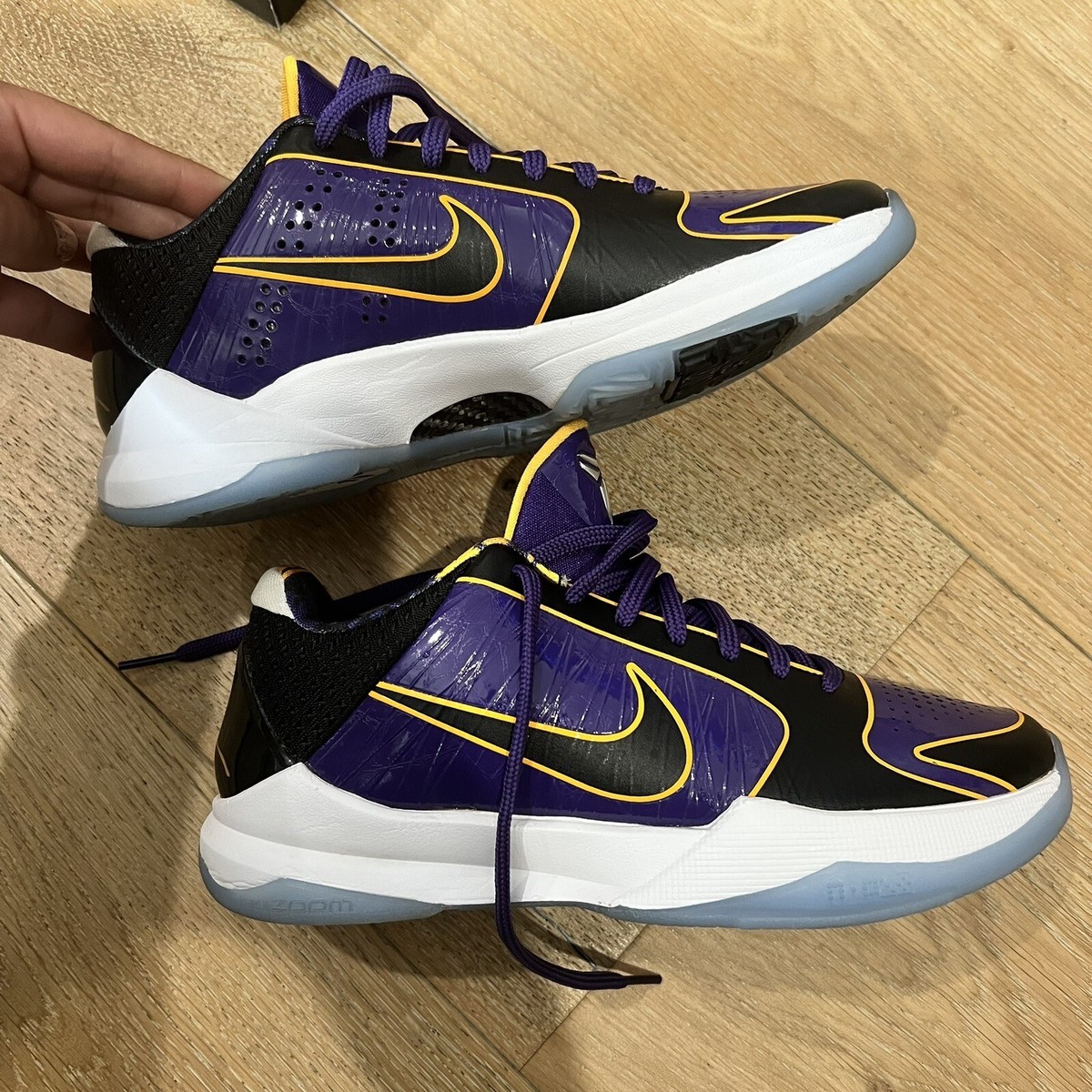 Nike Kobe 5 Protro Lakers “5x Champ”- Court Purple/ Black Men-5