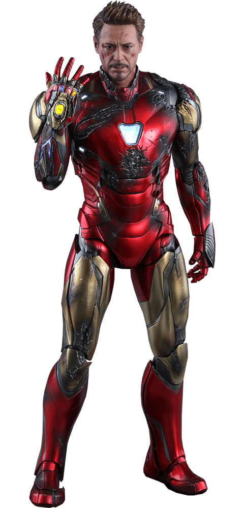 MARVEL Tony Stark Iron Man Mark LXXXV Battle Damaged Hot Toys