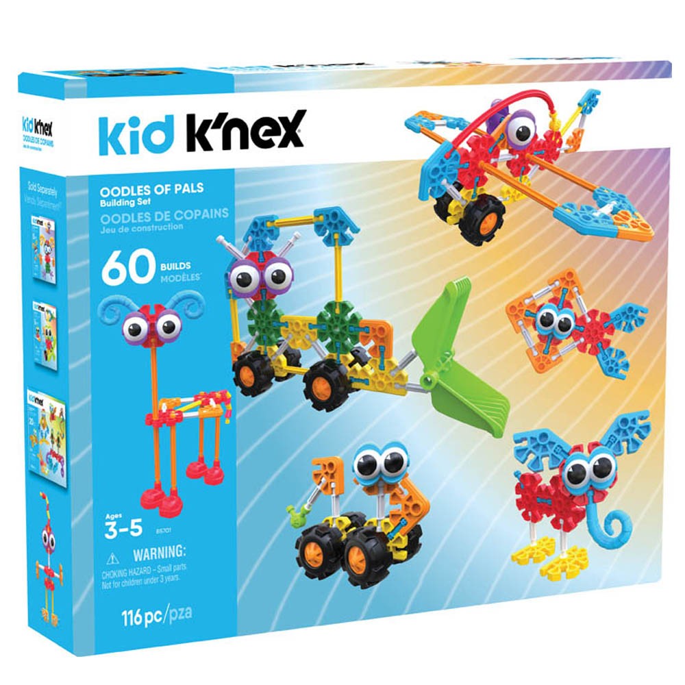 Kids Knex Oodles Building Set - Junior Construction Toy Builds 60