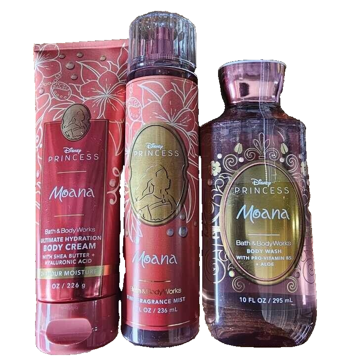 Disney Princess Moana Bath & Body Works Fragrance Set: Mist, Wash