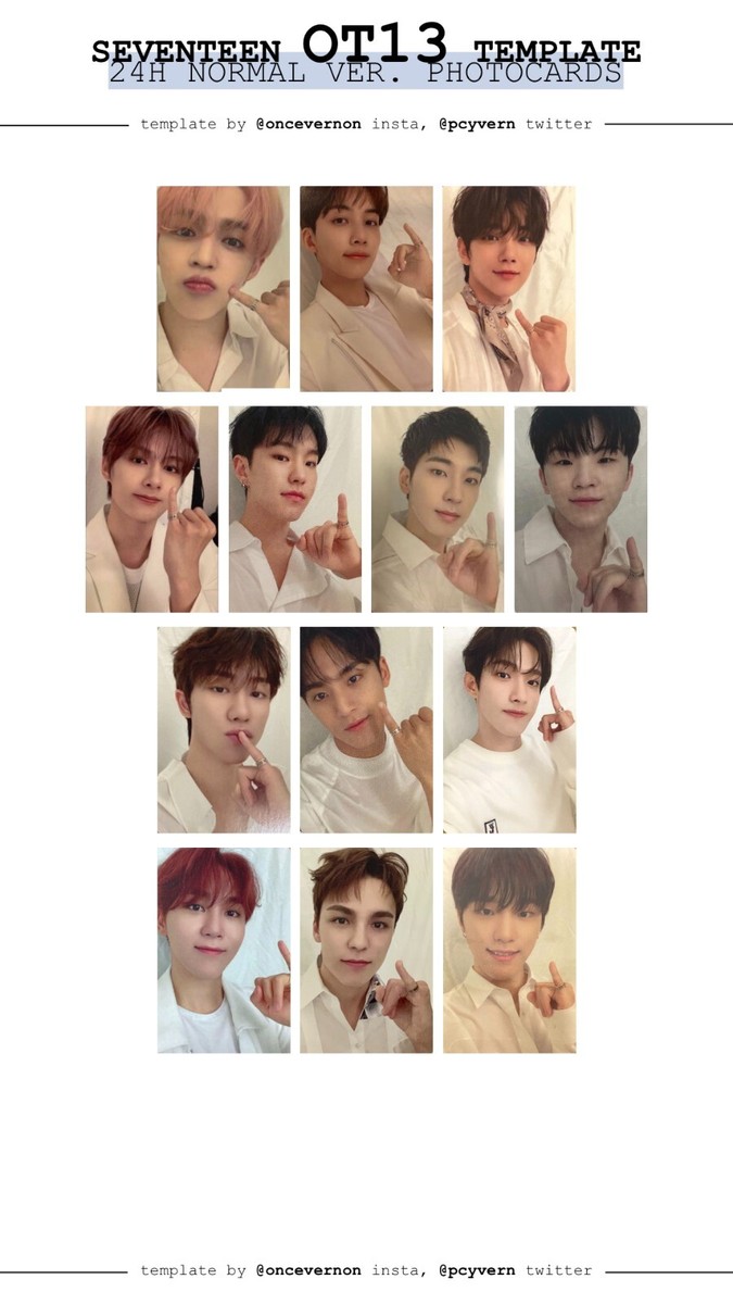 SEVENTEEN Japan 2nd mini album 24H photocard A, B, C, Normal