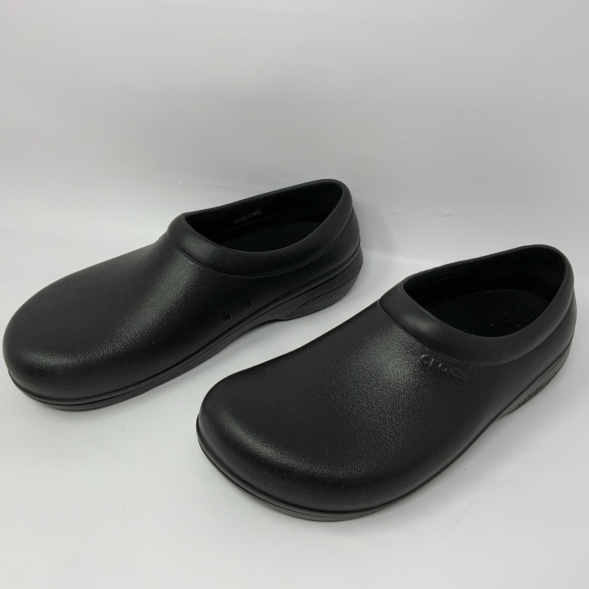 Crocs On The Clock Work Slip On Size Men 10 W 12 Shoes Black