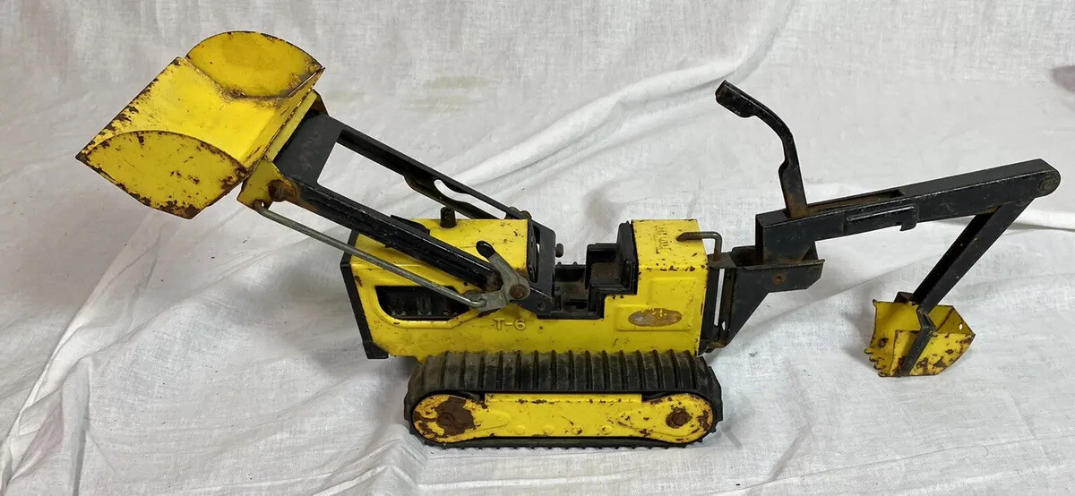 Vintage 1960s Tonka Trencher Backhoe Loader Pressed Steel | eBay
