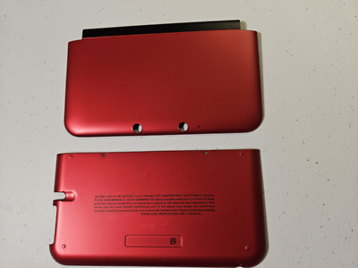 Red | Front Back Housing Shell Plate | 3rd Party For Nintendo 3DS