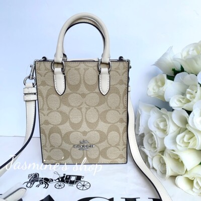 NWT Coach North South Mini Tote In Signature Canvas cj494 | eBay