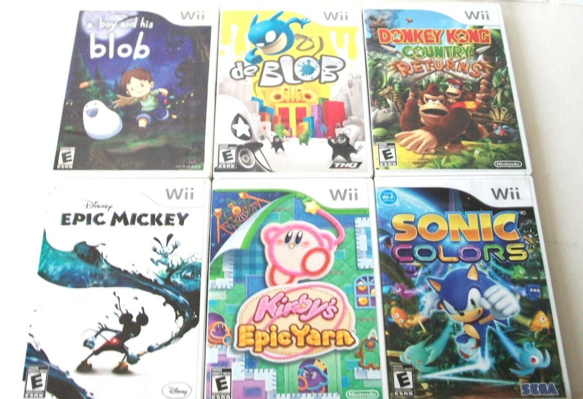 Nintendo Wii Platformer Games Lot Sonic Kirby Donkey Kong Boy de