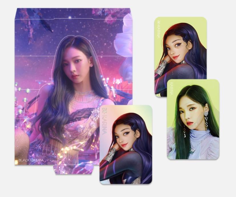 aespa Black Mamba SMTOWN OFFICIAL MD LENTICULAR PHOTO CARD SET NEW