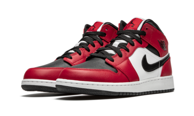 Air Jordan 1 Mid GS Chicago Black Toe Black Gym Red 554725-069