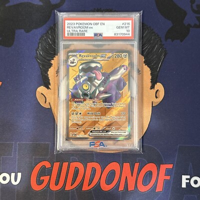 💎PSA 10 GEM MINT 2023 Pokemon Obsidian Flames REVAVROOM EX #216