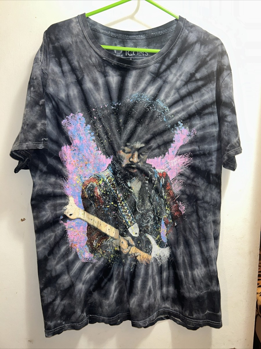 Jimi Hendrix Stephen Fishwick タイダイ染め加工 T Jimi Hendrix