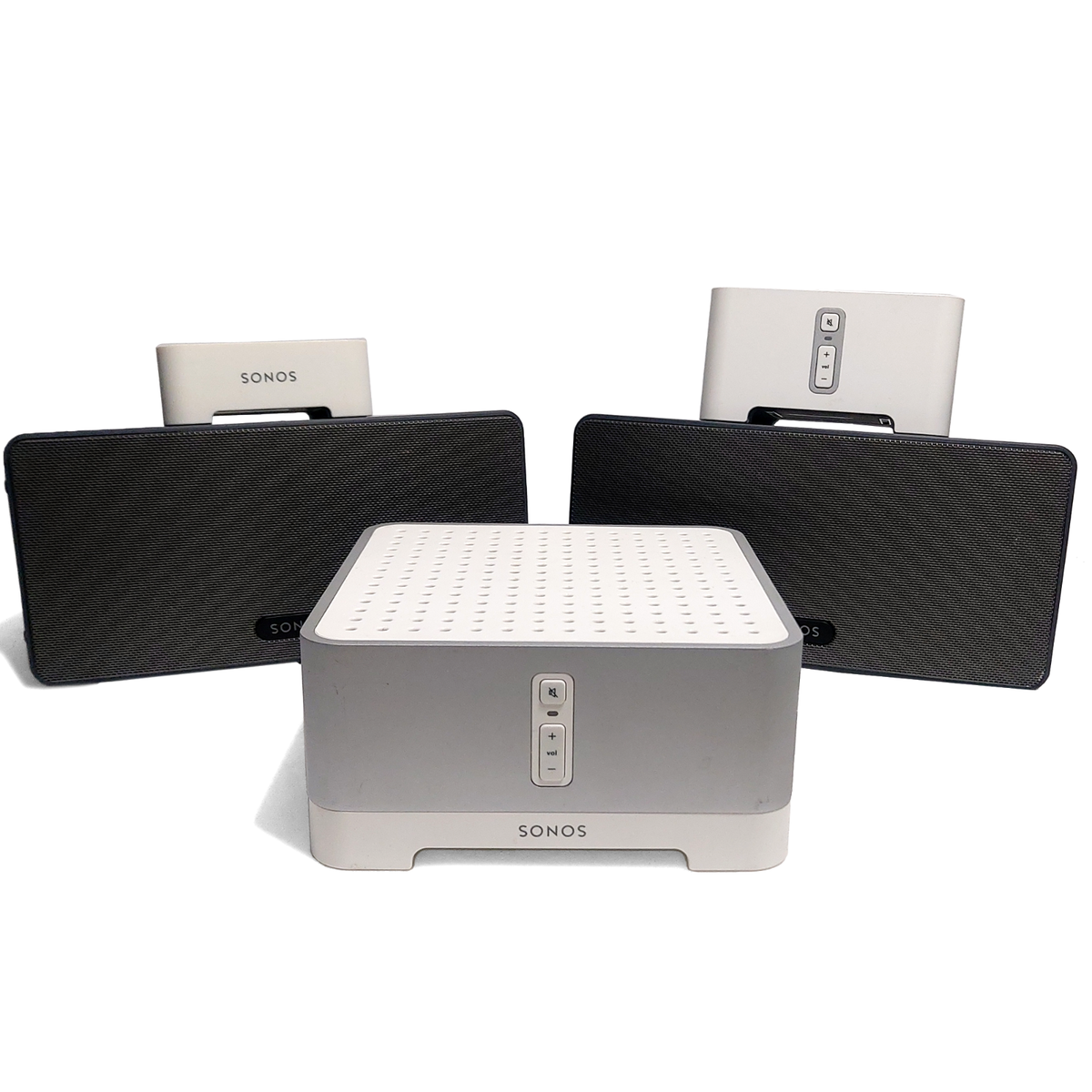 Sonos Connect White And Play 3 Black Amplifier And Speaker
