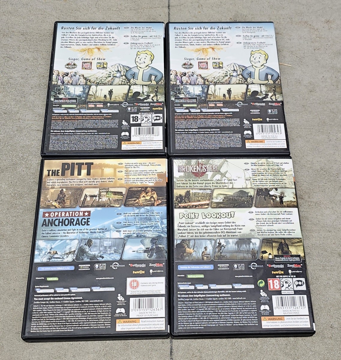 FALLOUT 3 and Two Game Add-on Packs Games for Windows Live PC