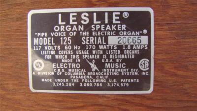 LESLIE 125 SPEAKER | eBay