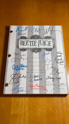 Beetlejuice Script Signed - Autograph Reprints - 134 Pages