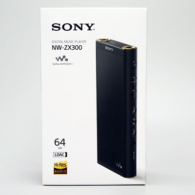 Sony NW-ZX300 Black Hi-Res Walkman 64GB Digital Music Player Made