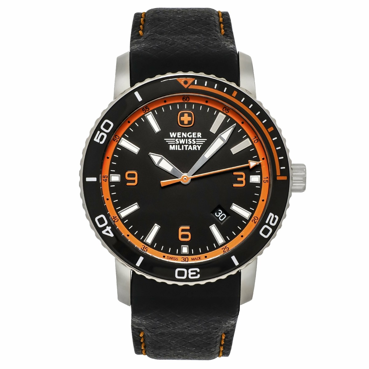 NEW WENGER SWISS ARMY Mens Roadster 43mm Watch & Flashlight