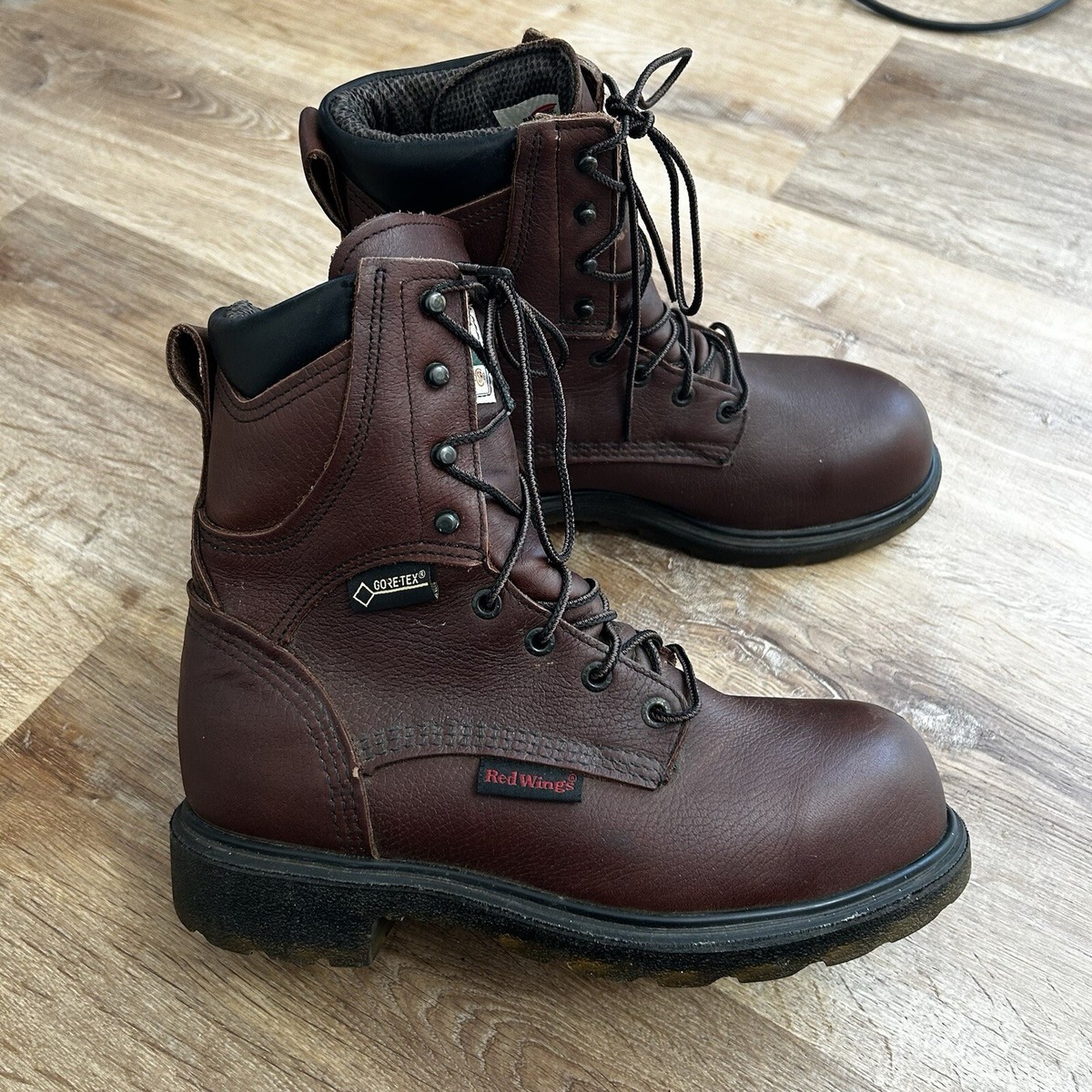 Red Wing Gore-Tex Steel Toe Supersole Work Boots 2412 Brown Men's