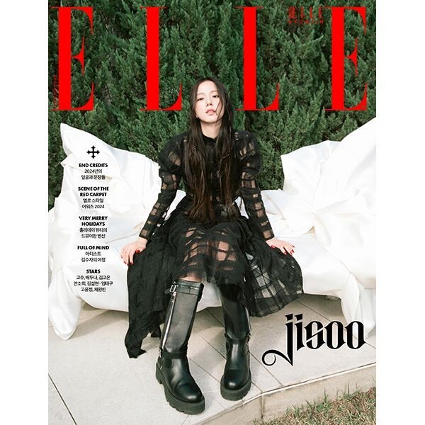 BLACKPINK JISOO ELLE Korea 2024.12 December Cover Whole Magazine
