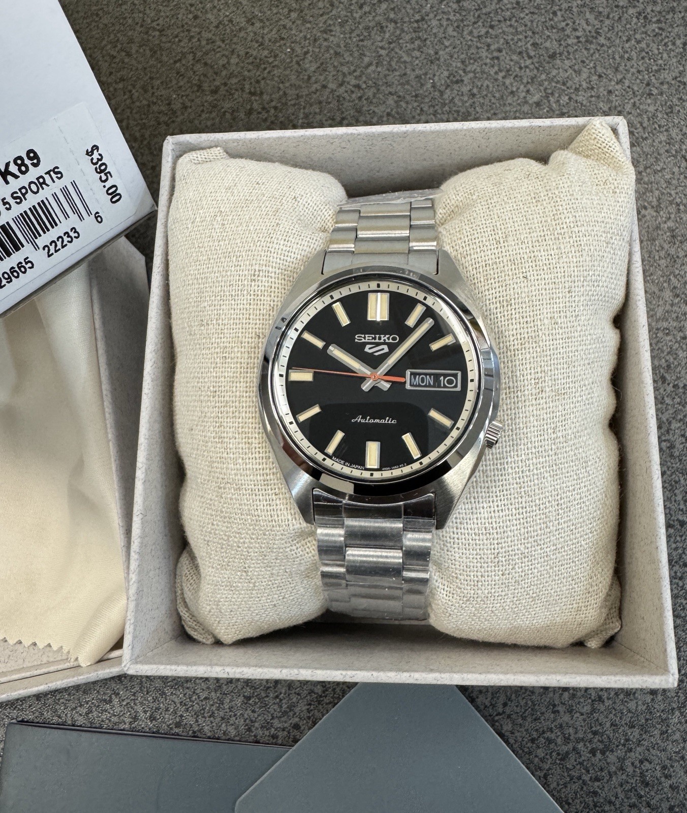 Seiko 5 Sports Automatic SNXS Series Classic Black Dial Watch