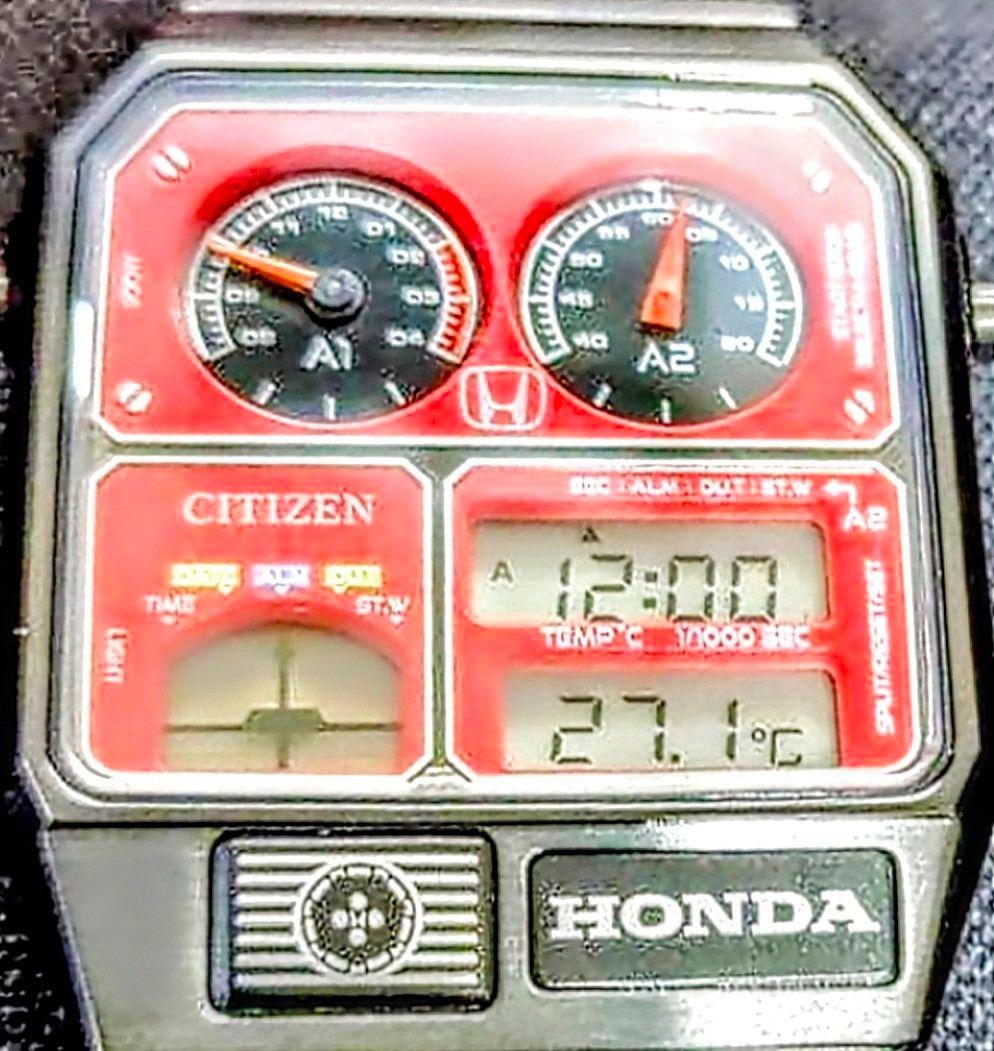 Honda CITIZEN Collaboration Red Dial Digital Watch PRELUDE Limited
