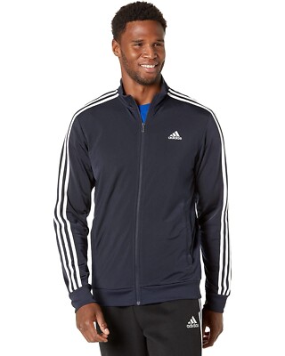Adidas Men's Essential 3Stripe Tricot Track Jacket Legend Ink