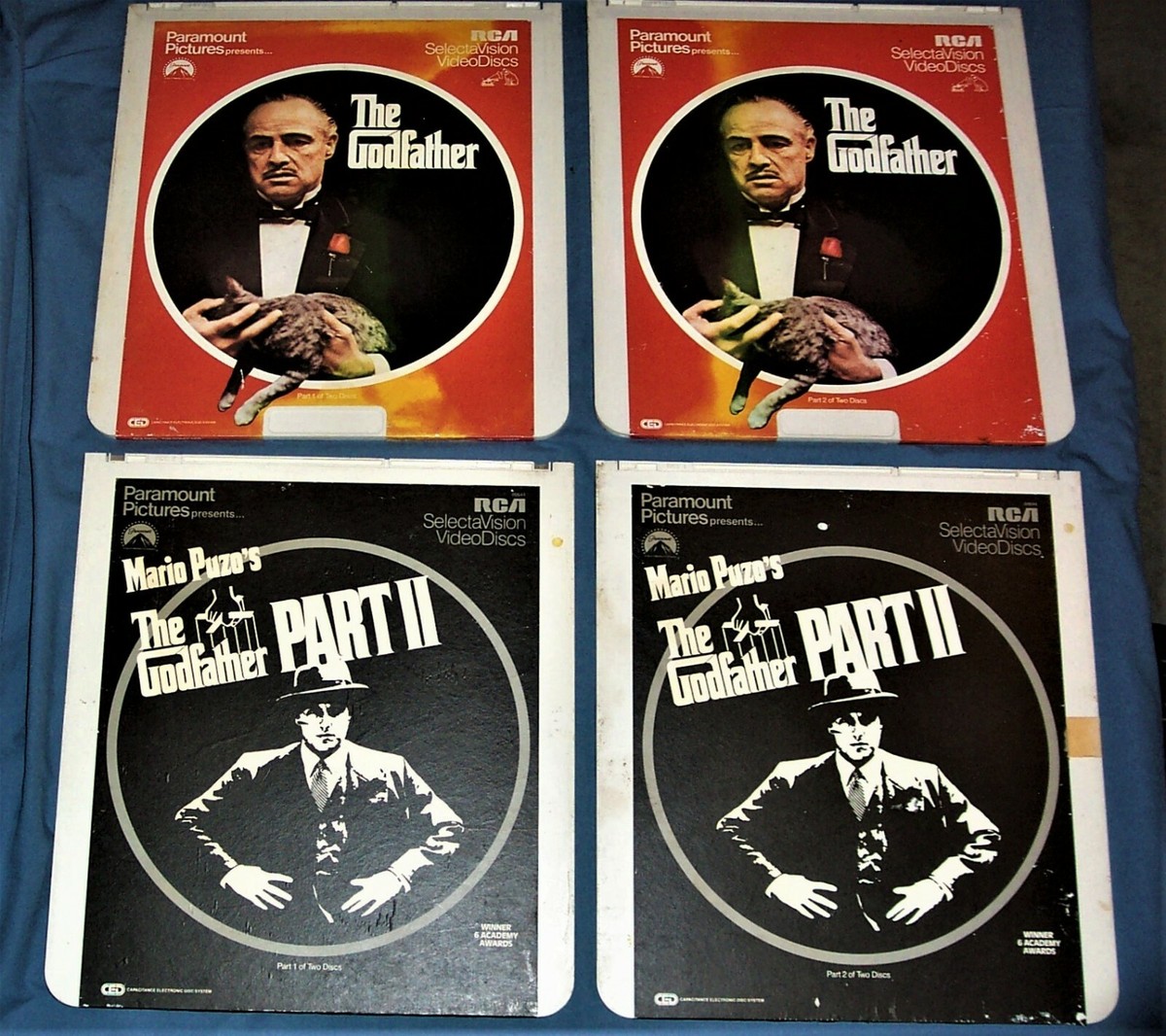 THE GODFATHER MOVIES 1 & 2 ~ 2 Video Disc Sets ~RCA SelectaVision