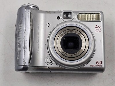 Canon PowerShot A540 6.0 MP Digital Camera Silver - Working | eBay UK
