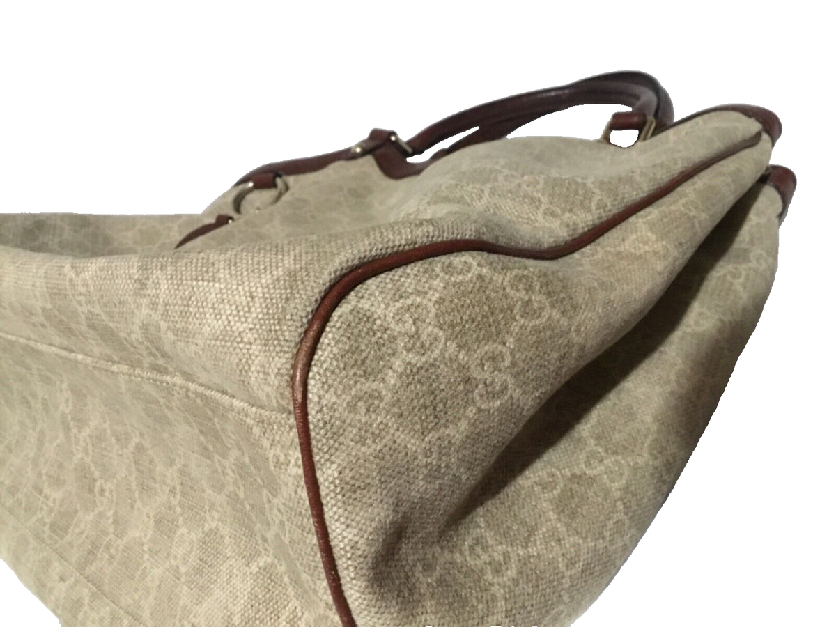 GUCCI GG Canvas Sukey Tote Bag Beige Hobo Large | eBay